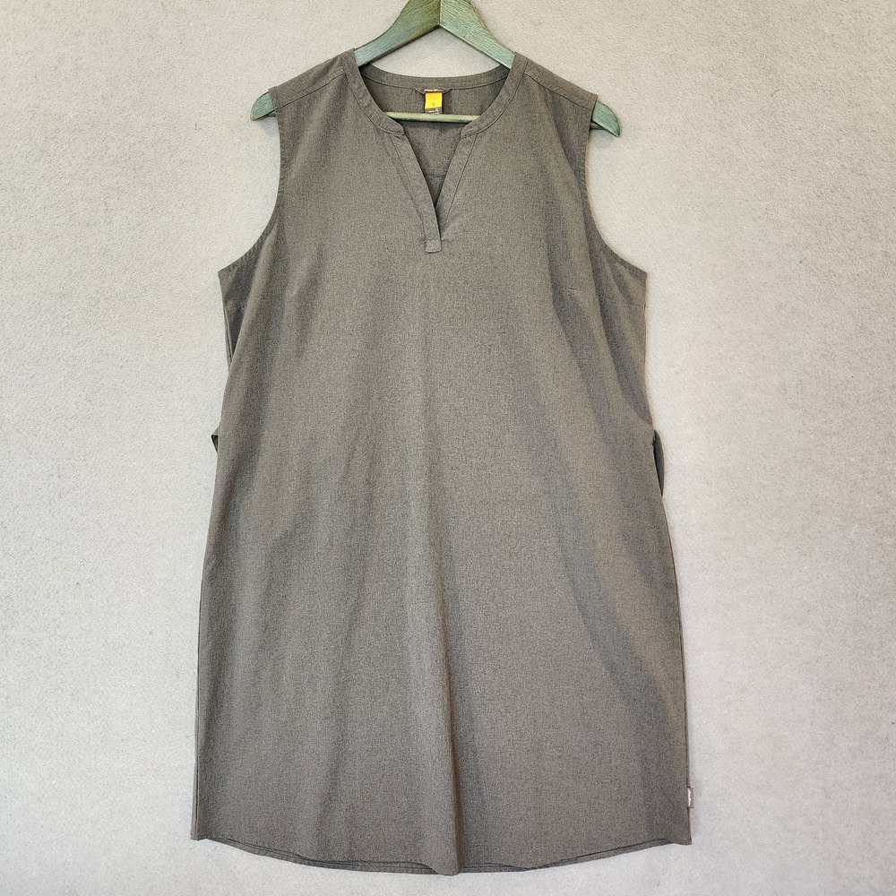 Eddie Bauer Active Dress Womens M Gray with Waist Tie Size M